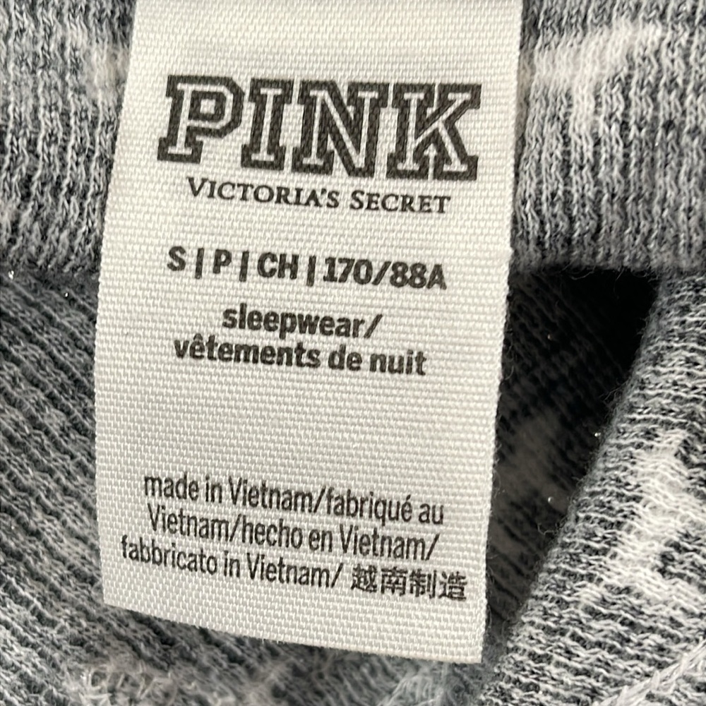 VICTORIA’S SECRET PINK Dog Print Long Sleeve Top Sleepwear Pajamas Size Small - Picture 9 of 12